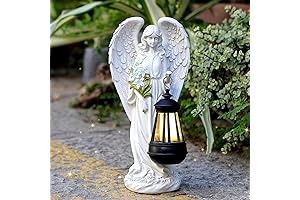 13.2'' Solar Angel Outdoor Garden Decor Statues