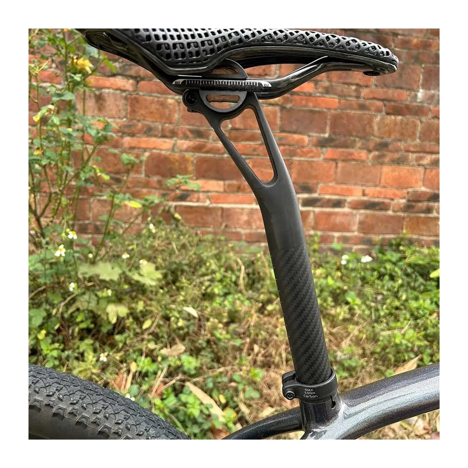 Reggisella leggero in carbonio con arretramento for biciclette da strada | Tubo sella bici arretramento 5/25 mm 25,4/27,2/30,9/31,6 mm, 150 g
