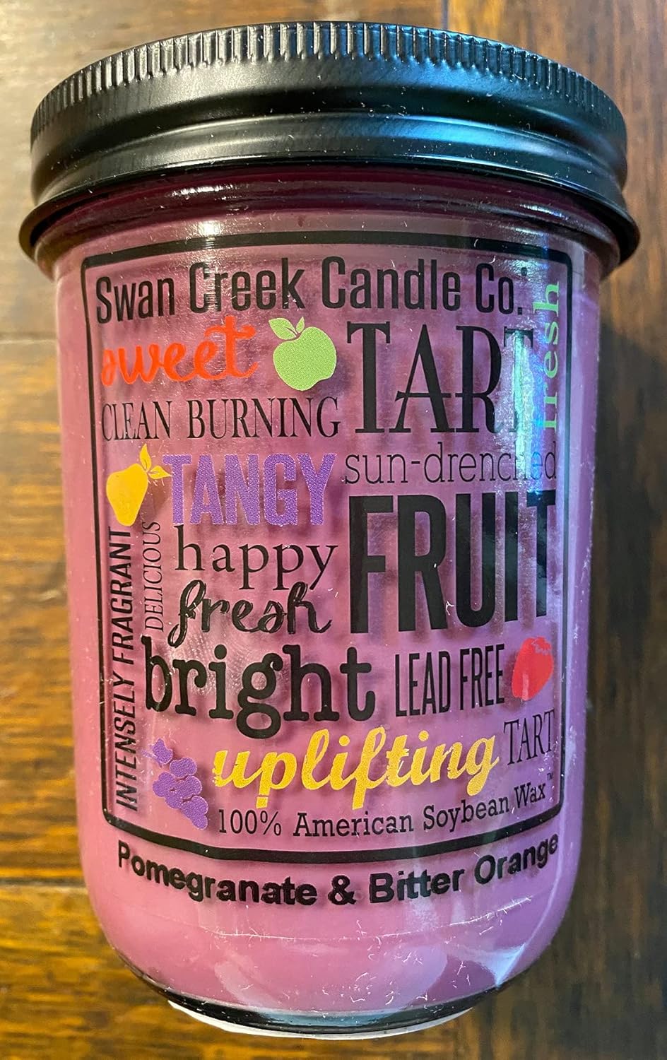 Swan Creek Candle 12 Ounce Pantry Jar Pomegranate