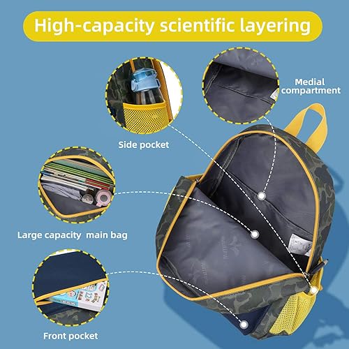 Miniatura 4 de willikiva Mochila de camuflaje para niños y niños preescolares con arnés de seguridad, Camouflaje, Classic