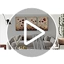 DZRWUBHS Boho Wall Decor For Living Room Canvas Wall Art For Bedroom Office Decorations Bathroom Wall Pictures Flowers Watercolour Paintings Modern Aesthetic Home Decor Artwork 3 Piece Ready To Hang