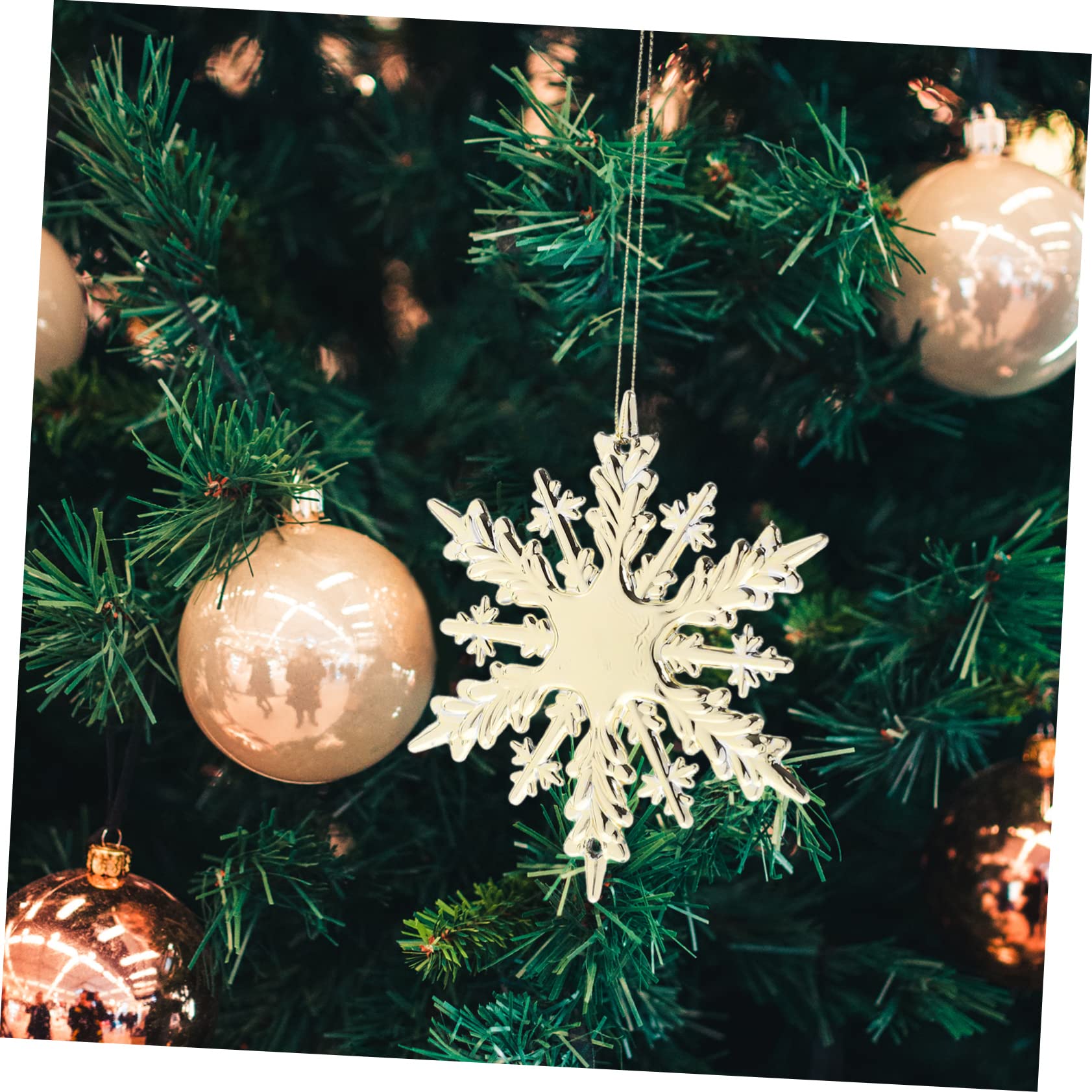 IMIKEYA STK Weihnachtsschneeflocke-Anhänger Weihnachtsschneeflockenverzierungen Weihnachtsbaum-Schneeflocke- weihnachtsdeko winterdeko Feiertagsverzierung Weihnachtsbaum-Anhänger