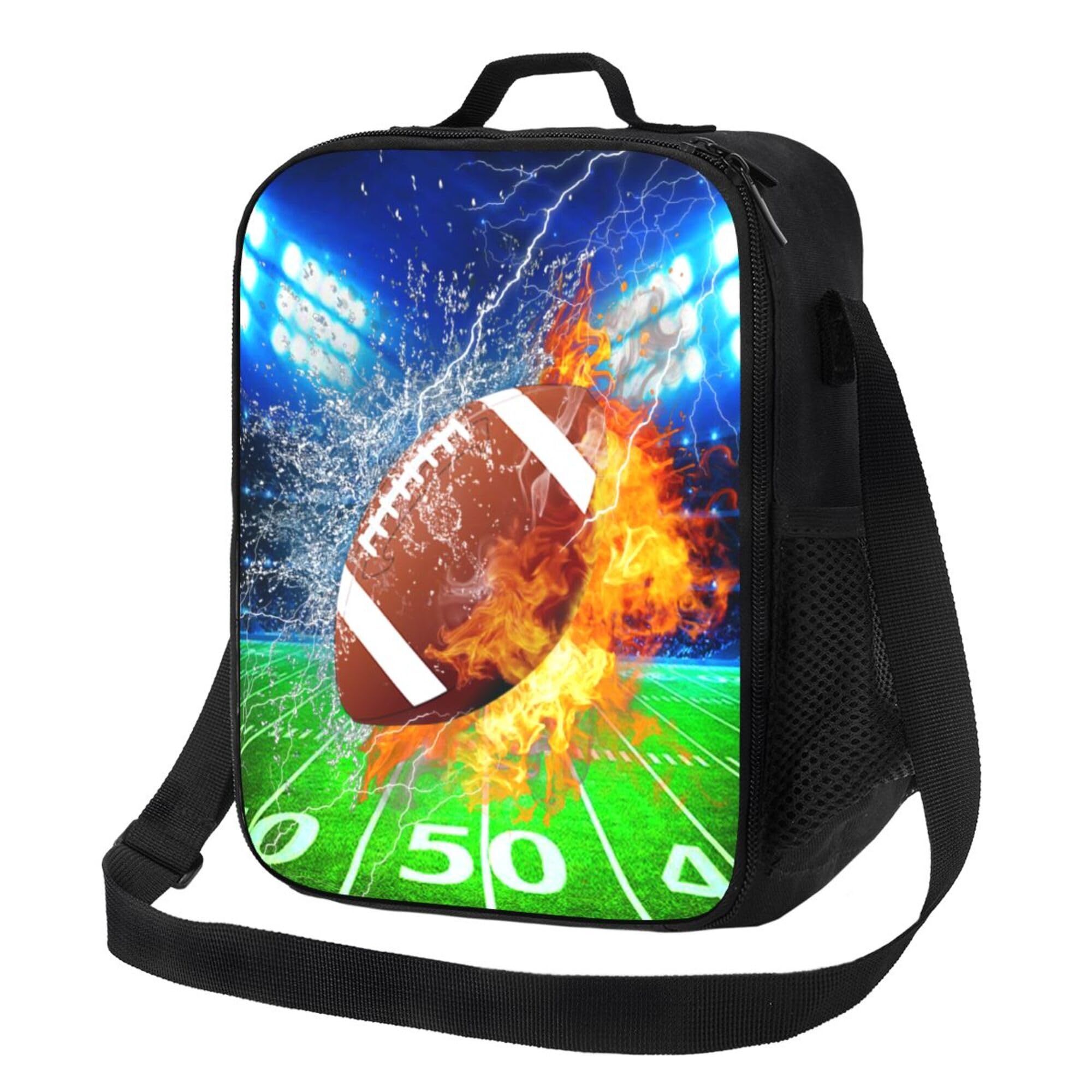 Gaakvrr Football Lunch Bag Insulated