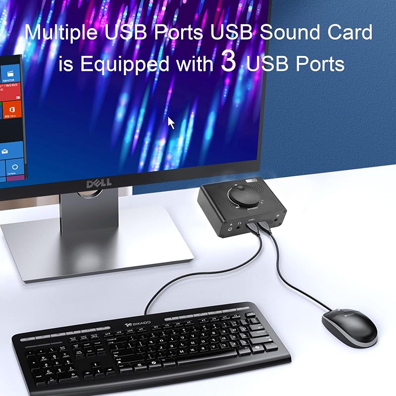 CERRXIAN R USB hangkártya hangerő szabályozással PC laptop Mac kompatibilis