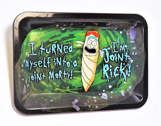 I'm J. Rick Metal Rolling Tray Set | Small Size (18 x 12.5cm) Trays for Rolling Papers King Size to Make Tobacco Roll Ups with Filter Tips or Roach Booklets Sets