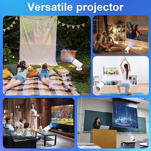 Miniatura 2 de Mini proyector de haz de visión inteligente, con aplicación integrada, WiFi 6 y Bluetooth 5.0, 720P, distancia de proyección de 1.2-4M, tamaño de