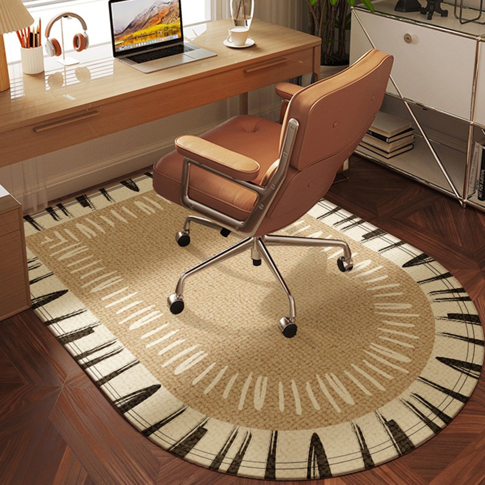 Office Chair Mat,Study Room Swivel Chair Carpet Anti-Slip Floor Protection Mat(Style6,60x90cm)