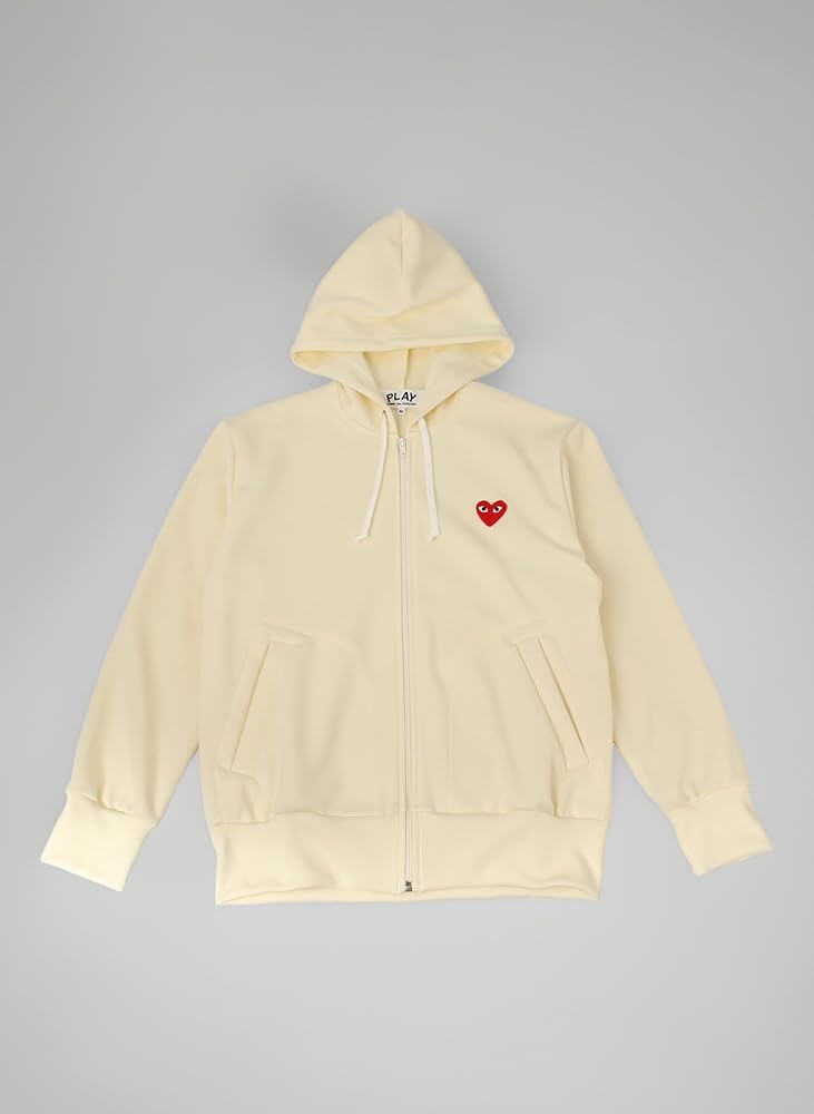 PLAY COMME des GARÇONS パーカー ジャージ クリーム M Amazon.co.jp: PLAY COMME des GARCONS HOODIE プレイ