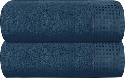 Vista 216 de GLAMBURG Juego de 6 toallas de 100% algodón ultra suave, contiene 2 toallas de baño de 28 x 55 pulgadas, 2 toallas de mano de 16 x 24 pulgadas y 2
