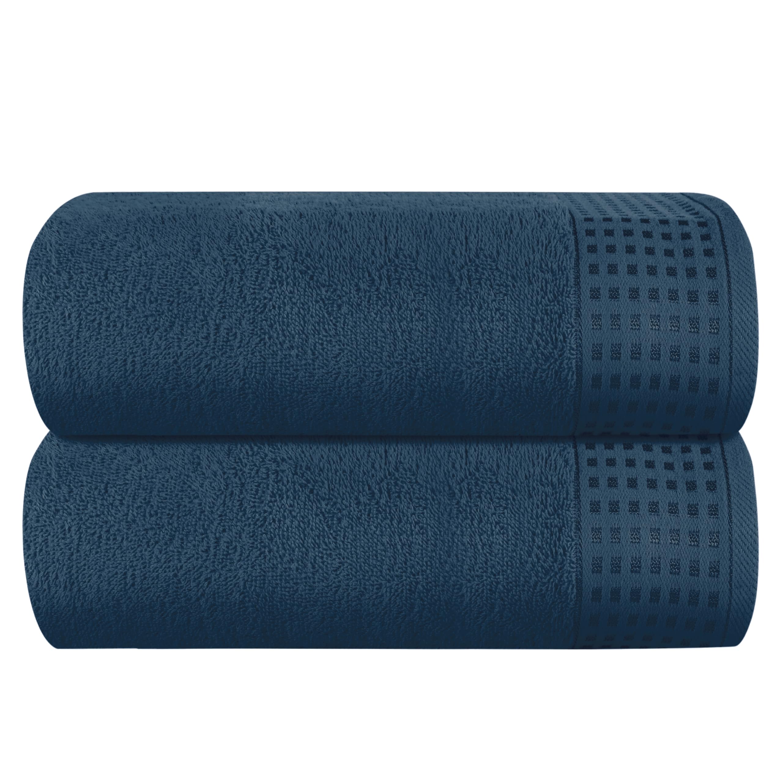 GLAMBURG 100% Cotton Oversized 2 Pack Bath Sheets 35x70, Ultra Soft Highly Absorbant Compact Quickdry &amp; Lightweight Large Bath Sheet Set, Ideal for Gym Travel Camp Pool - Mineral Blue