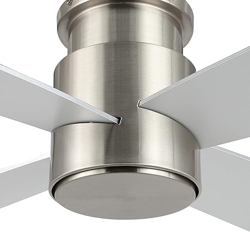 Miniatura 9 de WINGBO - Ventilador de techo de montaje empotrado de 52 pulgadas, sin luces, con 4 aspas reversibles, motor CC ultra silencioso de 6 velocidades,