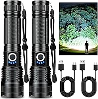 Vista 1 de Rechargeable LED Flashlights High Lumens, 99,000 Lumens Super Bright Flashlight, Adjustable Handheld Flashlight with 5 Modes, Brightest Waterproof