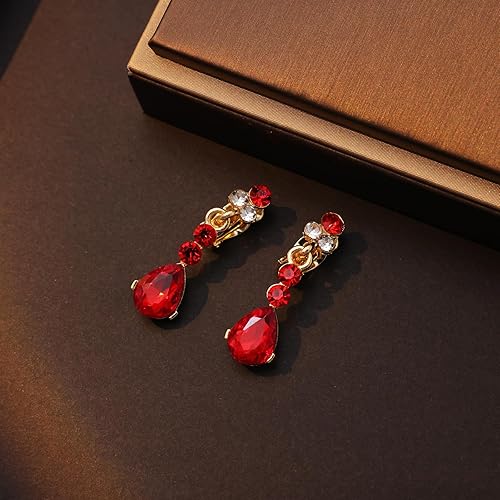 Miniatura 6 de Tiaras y coronas para mujer, collar de aretes de tiaras, juego de joyas de cristal para novia, fiesta de disfraces, Halloween, graduación, concurso