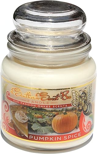 Vela perfumada de abeja dulce del sur, especia de calabaza