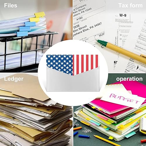 Miniatura 4 de 4 de julio de la bandera americana carpeta de archivos organizador de documentos de acordeón con 6 bolsillos