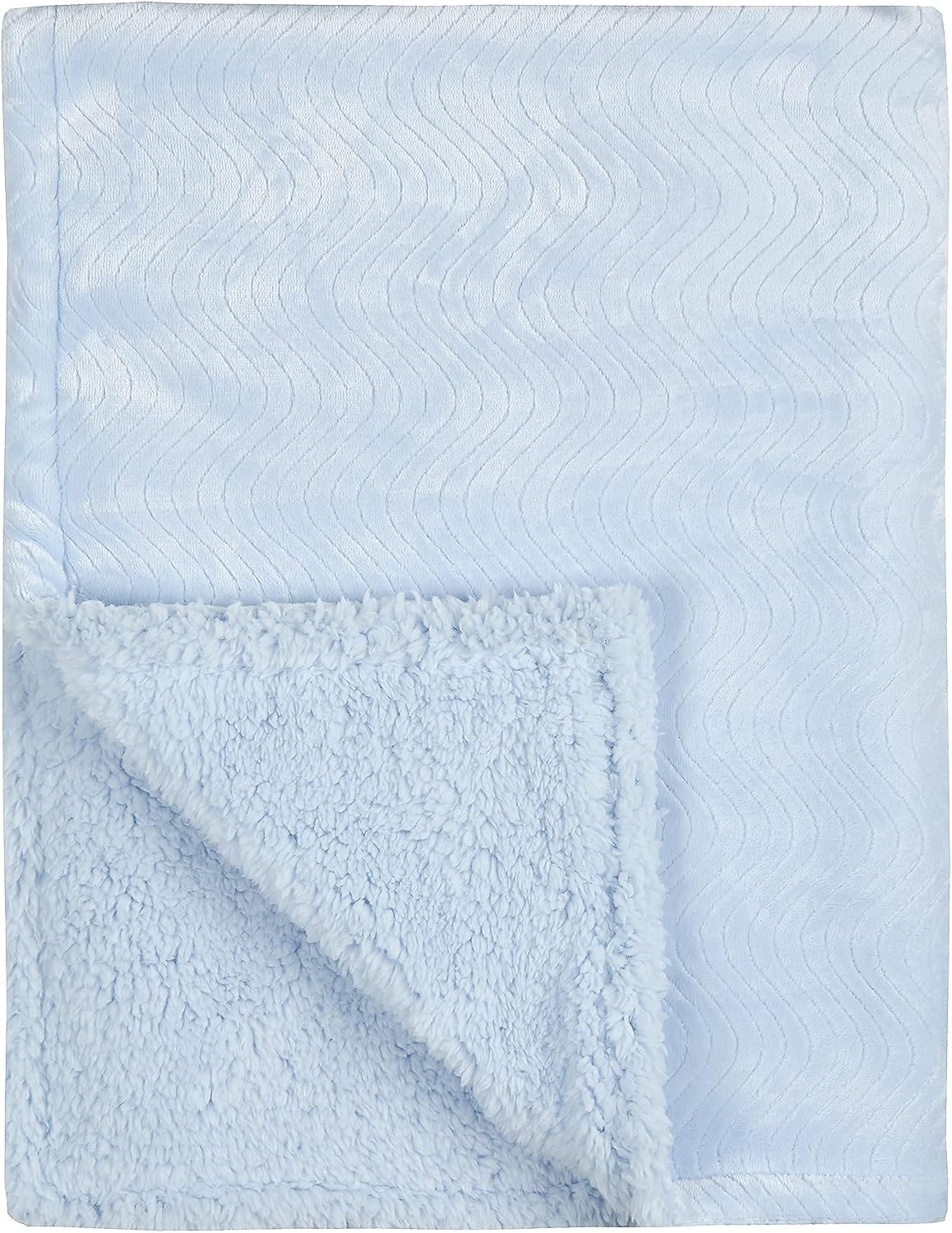 Lora Dora Baby Boys Girls Soft Fleece Blanket Newborn Luxury Sherpa Fleece Wrap Blue - Image 3