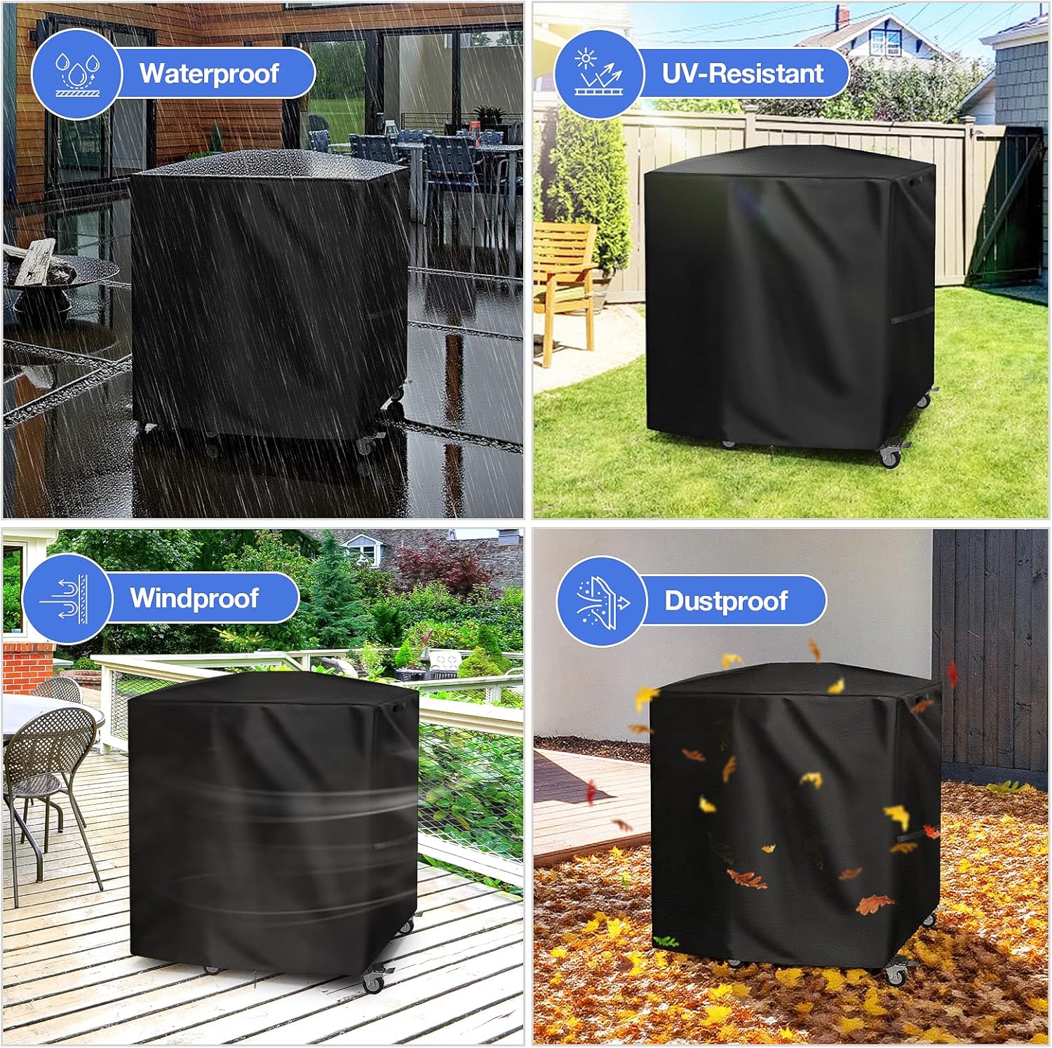 Grill Cover for Blackstone Model 8003 E-Series 22" Electric Tabletop Griddle with Prep Cart, Waterproof Heavy Duty Indoor Griddle Cover