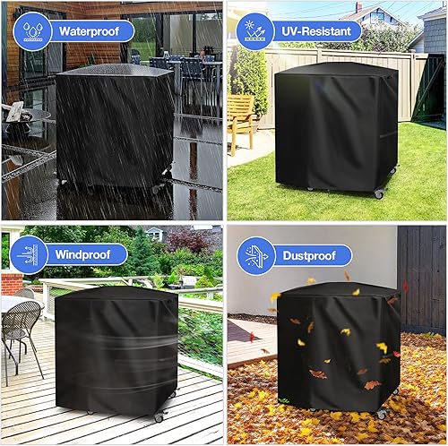 Miniatura 7 de Cubierta de parrilla para Blackstone 15551550 Tailgater Combo de parrilla de gas y parrilla, cubierta de parrilla resistente al agua al aire libre