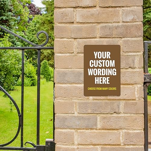 Miniatura 4 de Letreros personalizados para el hogar, oficina, negocios, entrega, decoración, uso en interiores y exteriores, 10 x 14 pulgadas, aluminio 040 libre