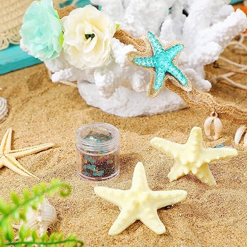 Miniatura 2 de 4 piezas de accesorios para el cabello de sirena, diadema de estrella de mar, pinzas para el cabello, purpurina de maquillaje para mujeres y niñas,