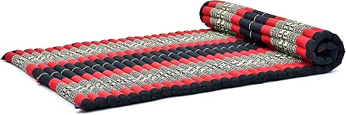 Miniatura 60 de Leewadee - Kapok Roll Mat – Colchón plegable hecho a mano para dormir y relajación de Tailandia, ideal como cama de invitados, esterilla de camping,