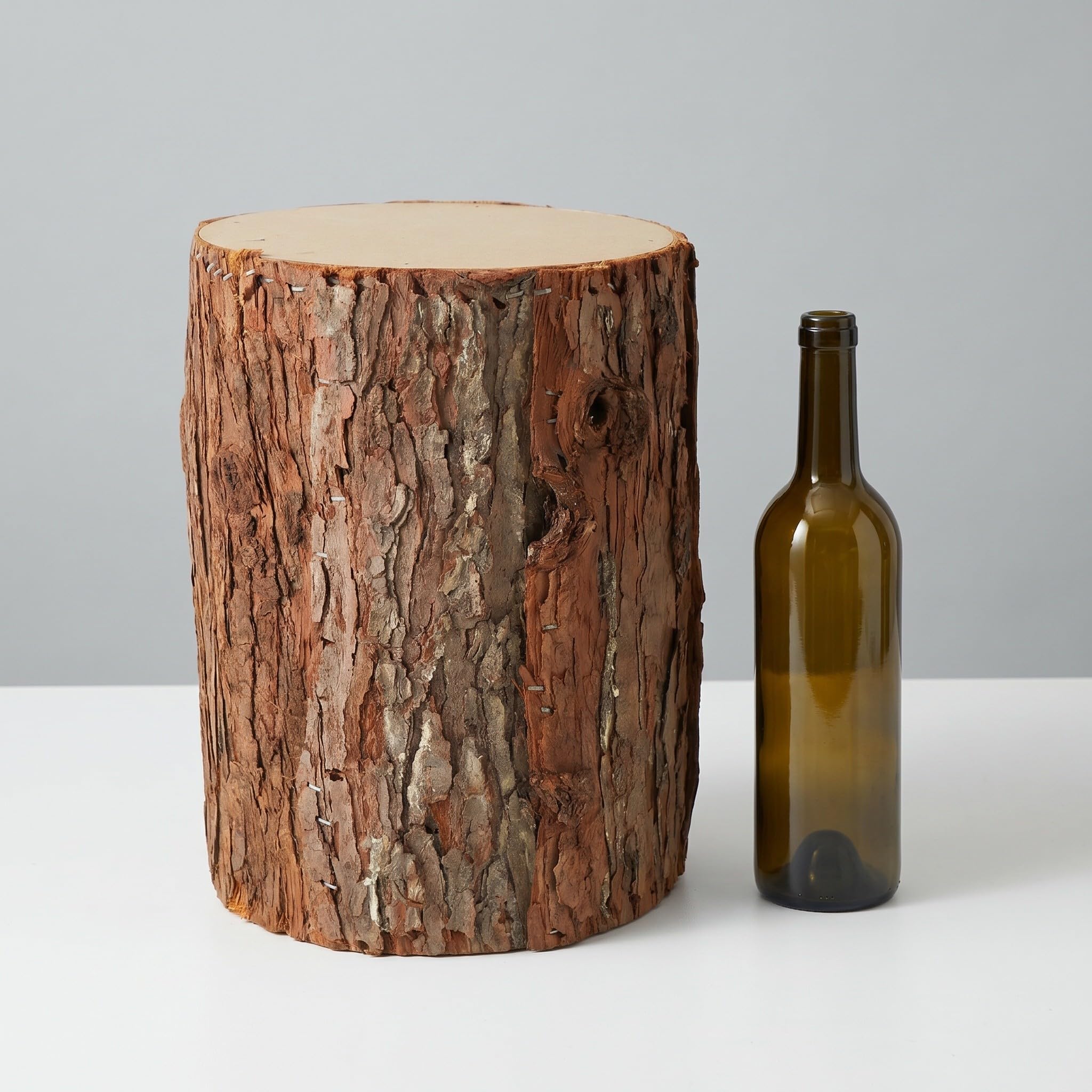 Kisangel 2 pezzi di ceppi d'albero artificiali in legno: ceppi d'albero artificiali in finto legno per centrotavola, decorazioni da tavola, portacandele, decorazioni per la casa e per