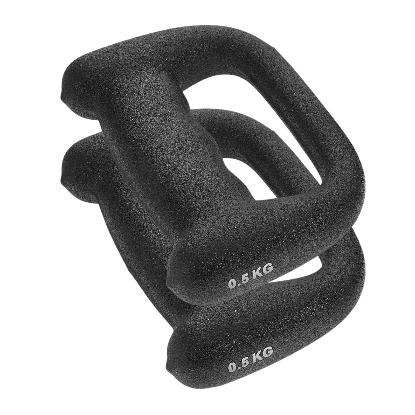 Manubri da Allenamento d 2 Pezzi in Plastica Nero 0, 5 Kg