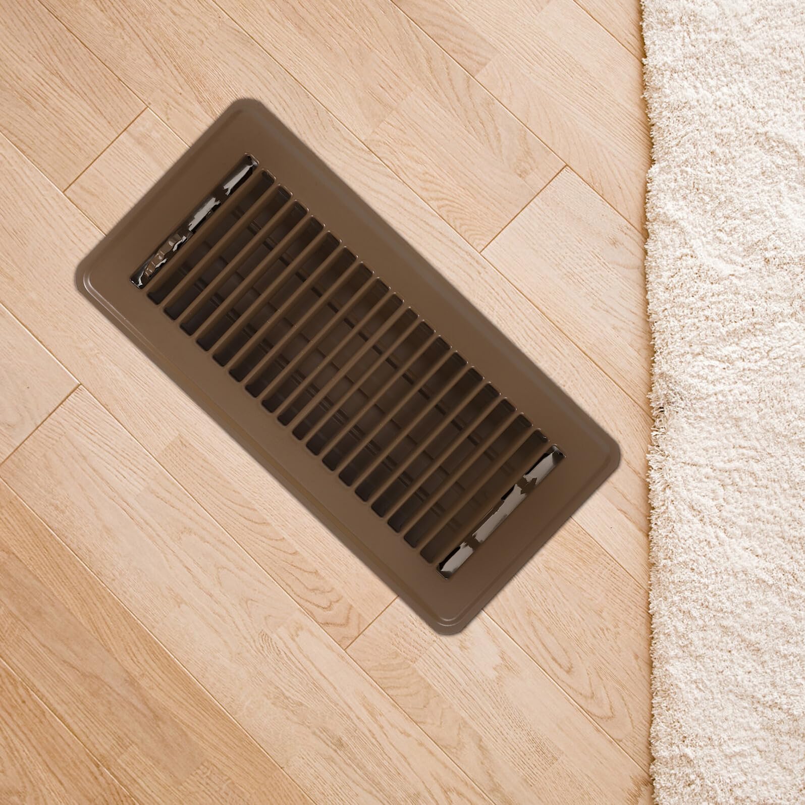 KOMBIUDA 2 Pezzi Copertura per Bocchette Pavimento in Resistente Aria per Ventilazione Interna in Casa e Ufficio Protezione Sicura Contro Detriti