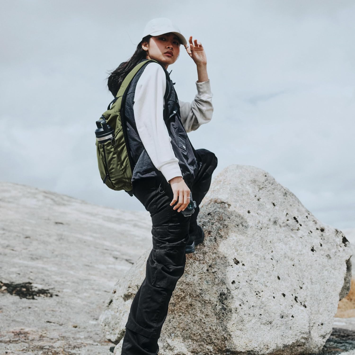 ALPAKA Metro Crossbody Right Shoulder 7.5L - Crossbody Bag Men,Sling Backpack - Fits 11" Tablet - Single Shoulder with YKK Zipper - Expandable Water Bottle Pocket - Phone Sleeve- Green Axoflux 210D - Image 3