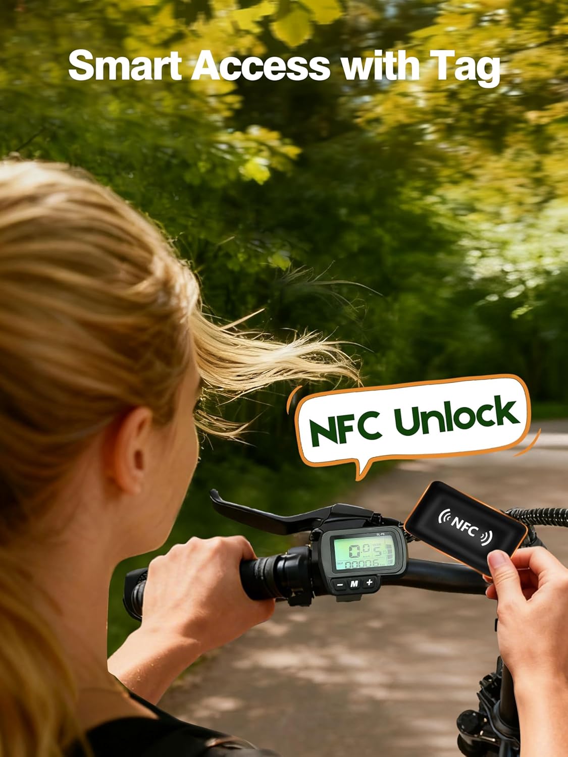 1200W Peak Folding Electric Bike for Adults, 28MPH 48V 10.4Ah Removable Battery, 55-Mile Range, 20"x3" Fat Tire, Step-Thru Ebike with Basket 7-Speed – Commuter E-Bike