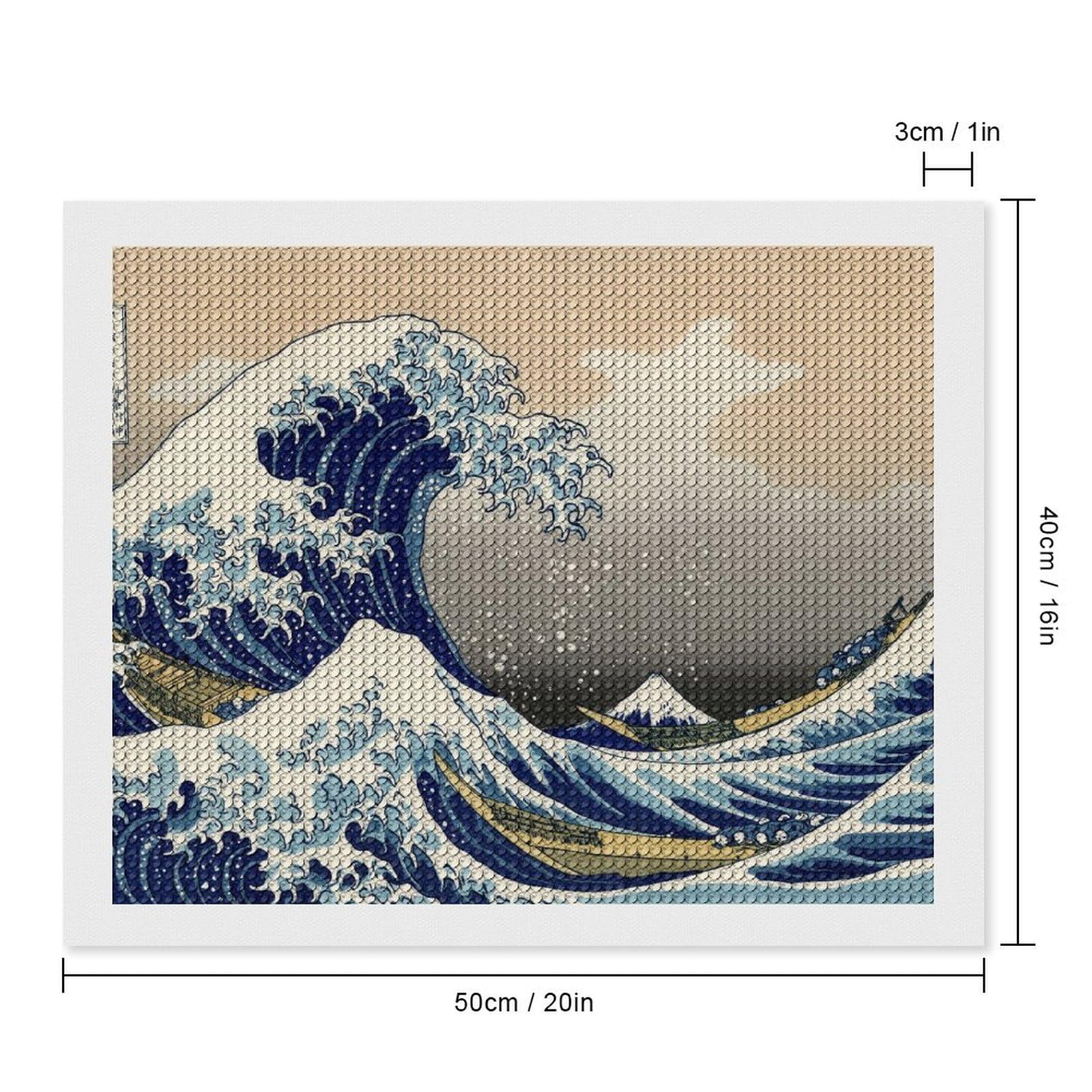 Amazon.co.jp: 葛飾北斎 富嶽三十六景 神奈川沖浪裏 ダイヤモンド