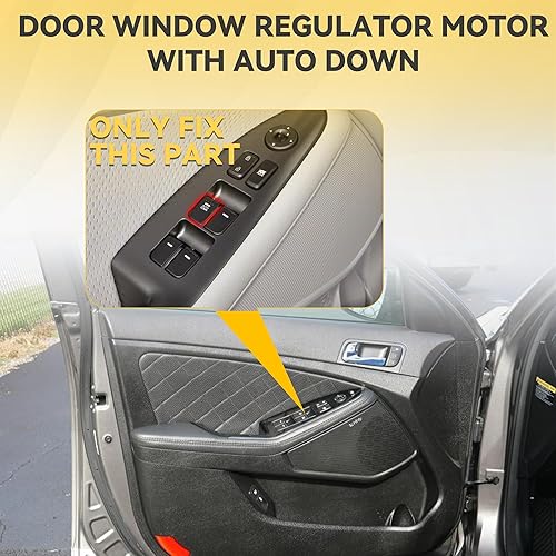 Miniatura 2 de Motor de ventana lateral del conductor compatible con Kia Optima 2011-15 Motor del regulador de la ventana de la puerta delantera izquierda sin auto