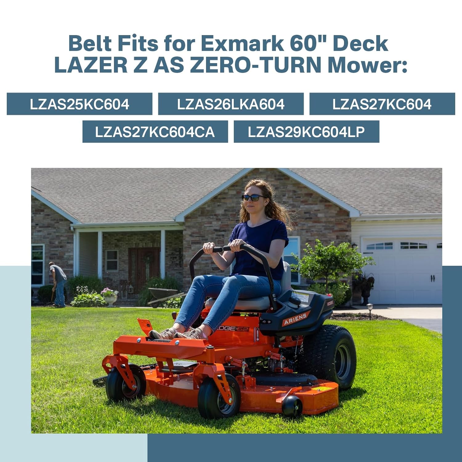 109-8073 Lawn Mower Deck Belt Replacement for Exmark Lazer Z Zero Turn Mowers with 60 Inch Deck Belt 135-5774 116-1985 1098073