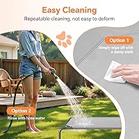 Vista 4 de Simple Trending Raised Dog Bed for Large Dogs, Waterproof XL Dog Cot, Outdoor Cooling Elevated Pet Bed Load 200lb, 47.75" x 30.5", Grey