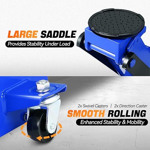 Miniatura 5 de Auto Dynasty Gato de piso de perfil bajo de 4 toneladas, gato hidráulico de acero resistente para automóvil con bomba de elevación rápida de