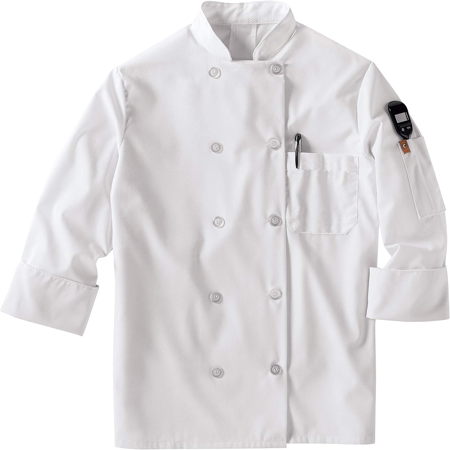 Red Kap womens Long Sleeve Ten Button Chef Coat With Mimix and OilblokChef Coat