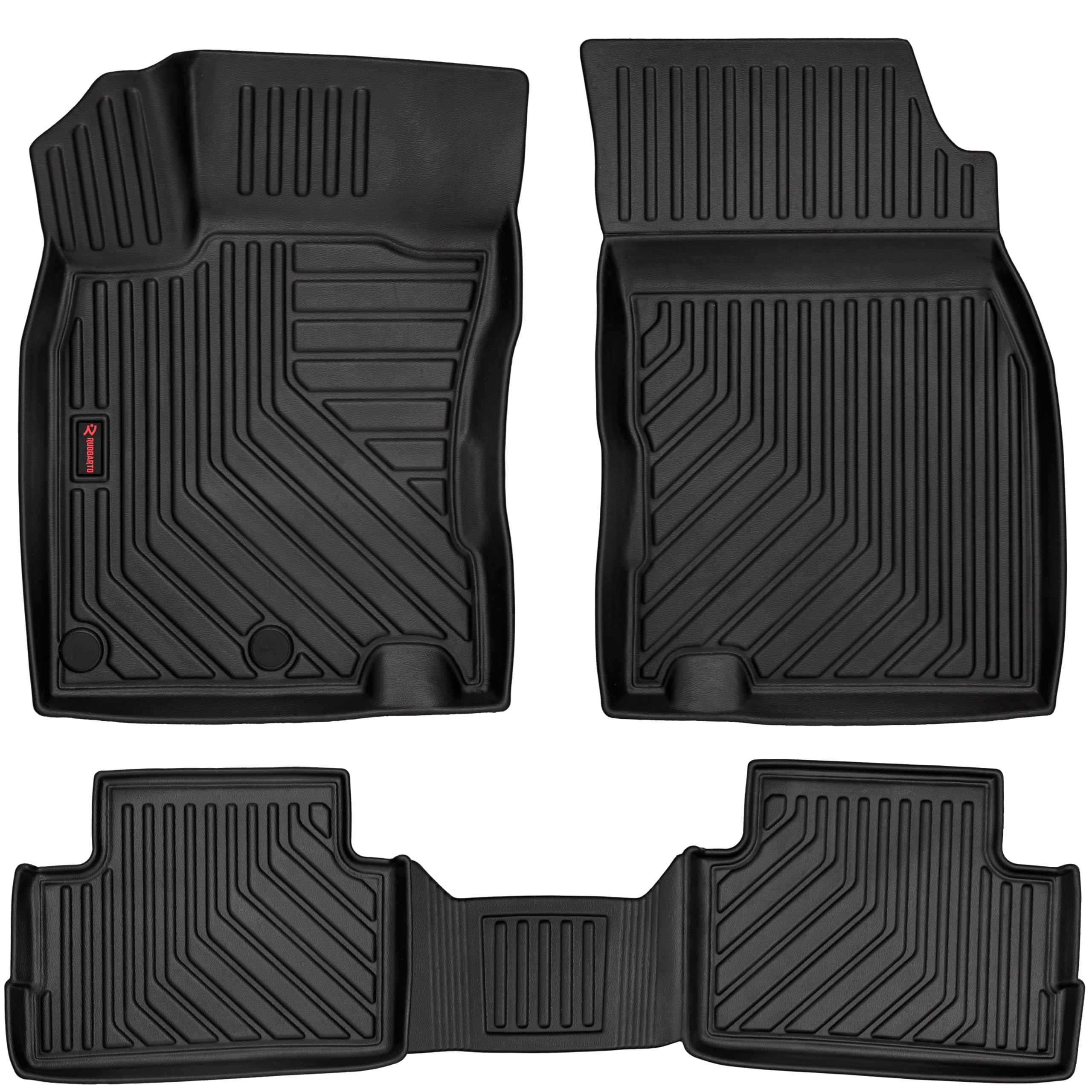 moto-MOLTICO Juego de 4 Alfombrillas Coche Goma 3D para Todo Tipo de Climas - Tapetes para Carro Antideslizantes y Resistentes al Agua - Aptas para Nissan Qashqai (J11) (2014-2021)