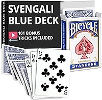 Vista 51 de Ted's Sterling Magic Precision Blue Rider Back Bicicleta Svengali Deck con instrucciones para más de 100 trucos (Reina de Corazones)