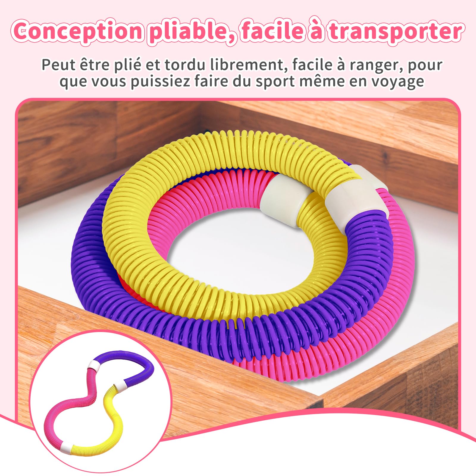 F Fityle Anelli De Fitness Con Peso, Anelli De Essere Ruotato E Piegato, 160 Cm Cerchio De Fitness Para Abdominales, Cerchio De Pvc per Allenare Tra Cui, Petto, Gambe E Schiena