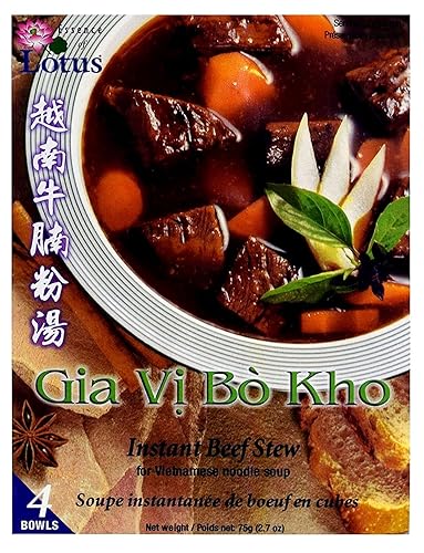 Vista 11 de Essence of Lotus Caldo Pho instantáneo para sopa de fideos vietnamita (mezcla de pollo Pho, paquete individual)