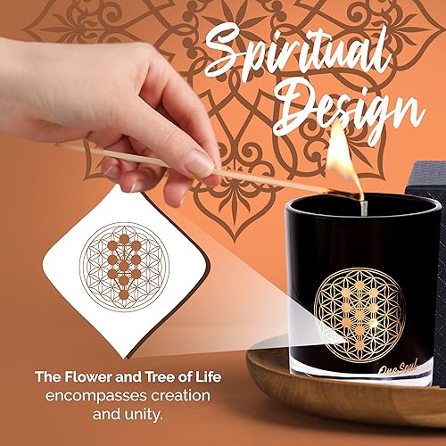 Miniatura 6 de Vela de aromaterapia cítrica, velas aromáticas picantes, velas de lujo perfumadas con símbolo del árbol de la vida, vela de soja vertida a mano, 50