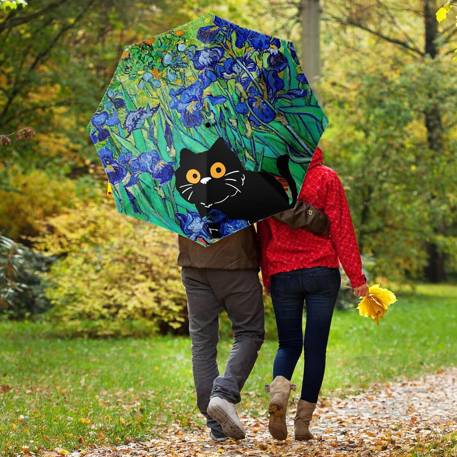 Small Compact Travel Automatic Folding Umbrella for Women, Portable Lightweight, Rain, Wind, UV Sun Shade