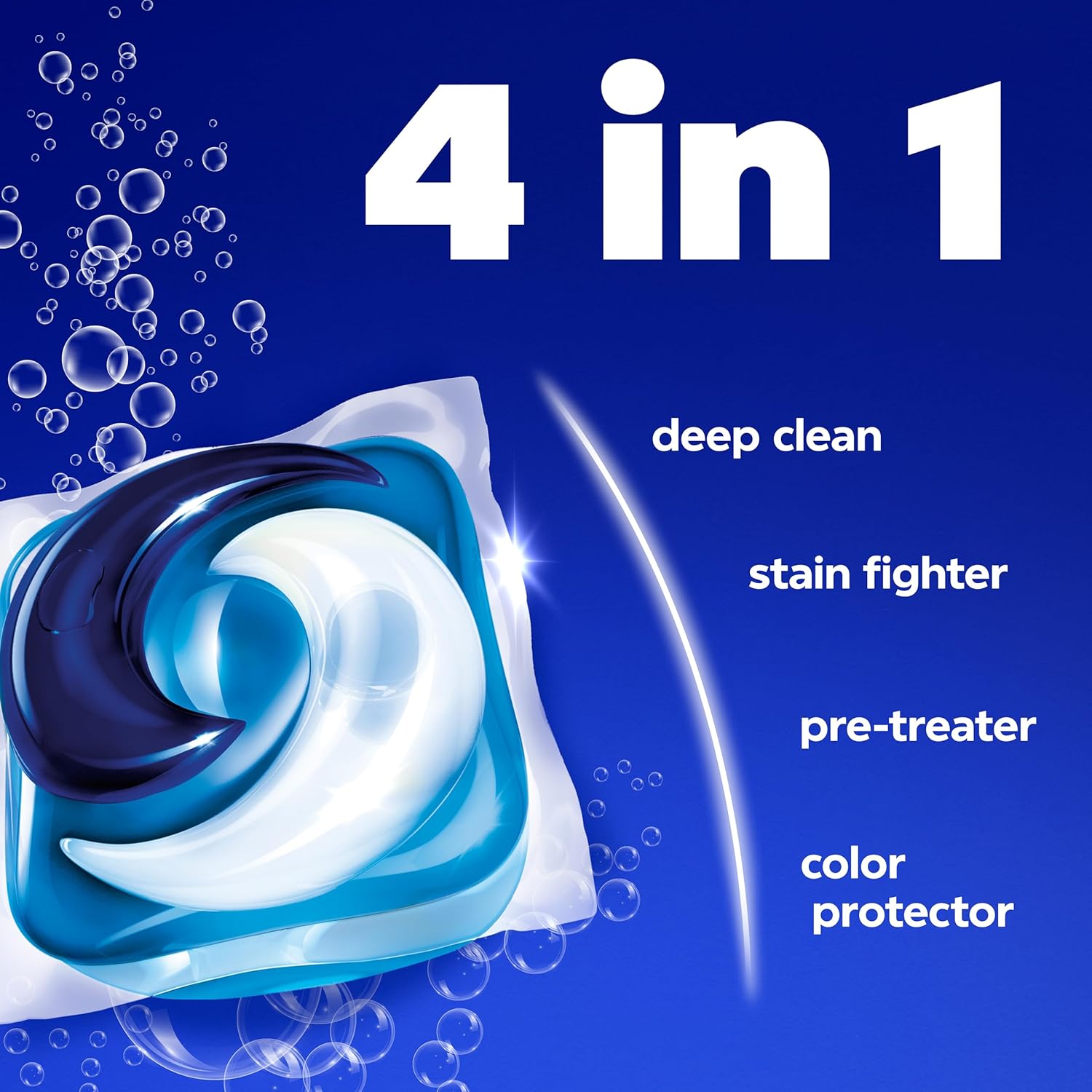 Tide 4-in-1 Ultra Oxi PODS Laundry Detergent Pacs, 85 Count, HE Compatible, Built in Pre-treater for Stains - Image 2