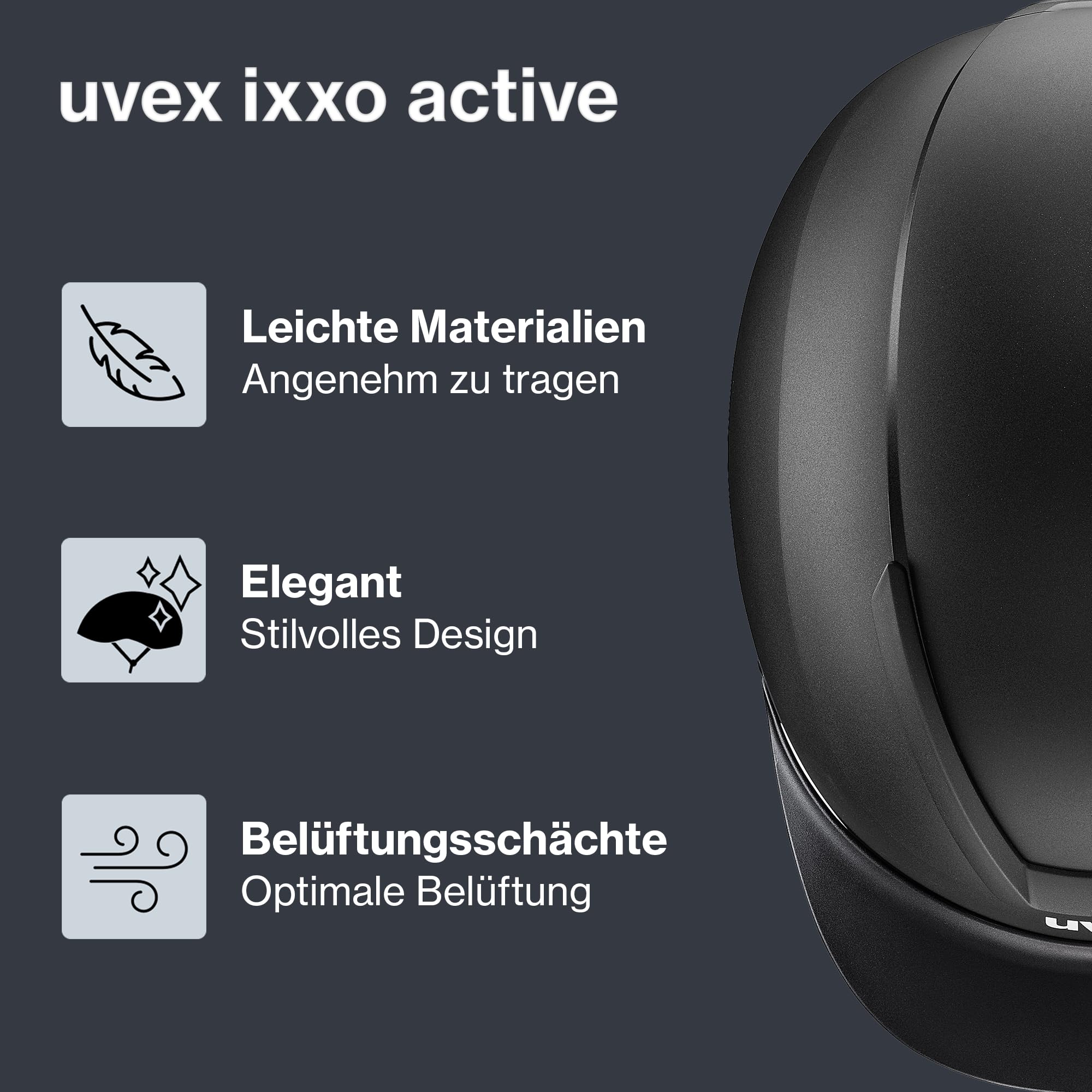 uvex ixxo Active Unisex Reithelm | Leicht, Individuelle Größenanpassung