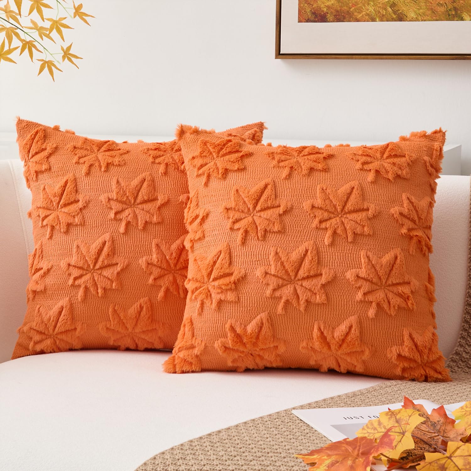 View 1 of Kevin Textile Maple Leaf Pillow Covers (Set of 2)