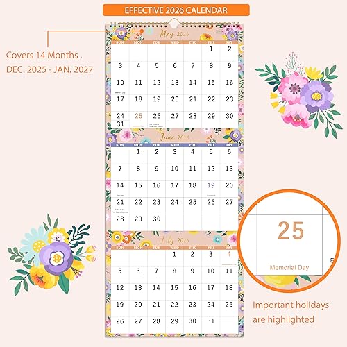 Miniatura 5 de Calendario de pared 2024  Calendario 2024, calendario mensual de 12 meses de enero de 2024 a diciembre de 2024, 14.6 x 11.5 pulgadas, bloque grande