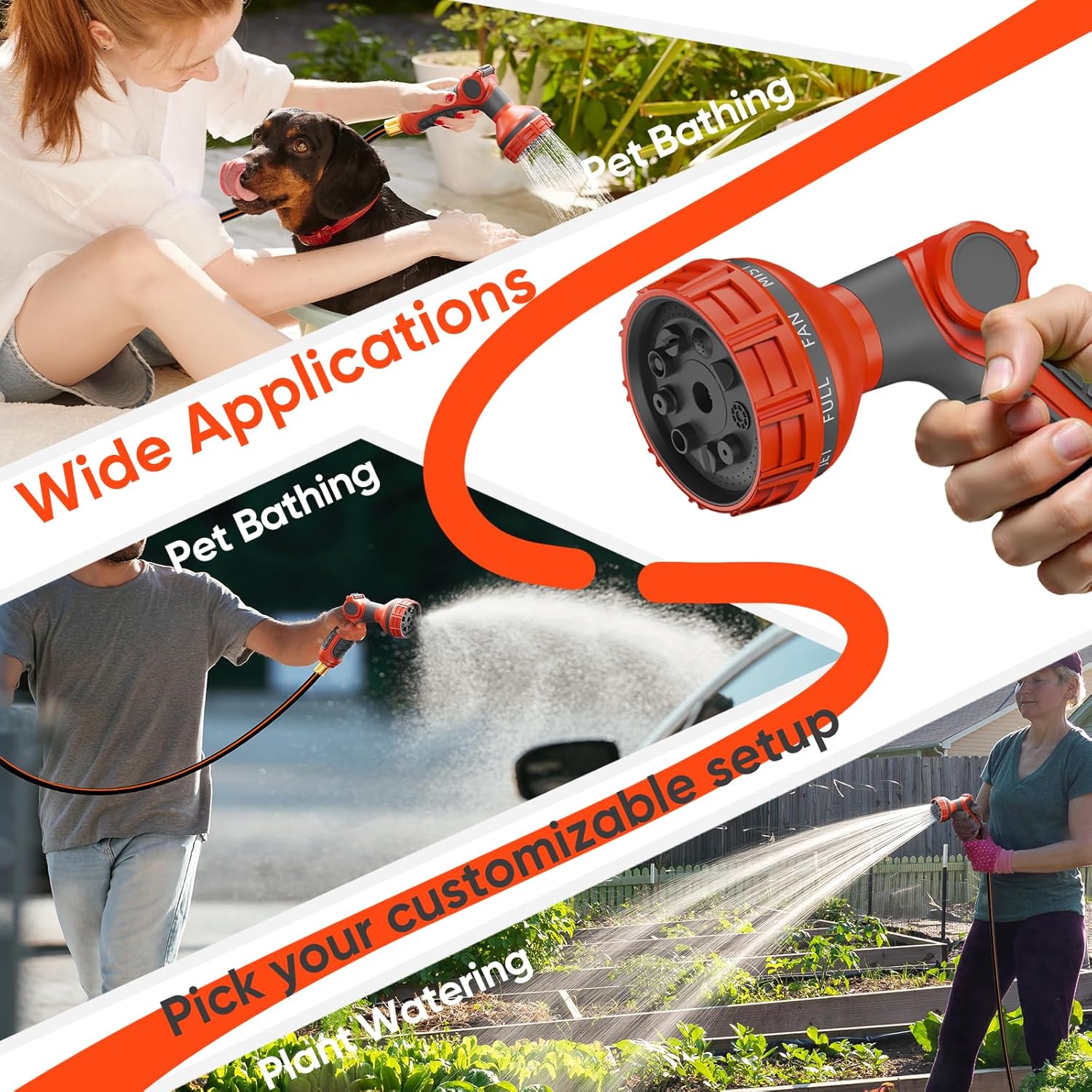 NEOTEC Retractable Garden Hose Reel 1/2" x 65ft, Wall Mounted with 180 Degree Swivel Bracket, Any Length Lock & Slow Retraction System