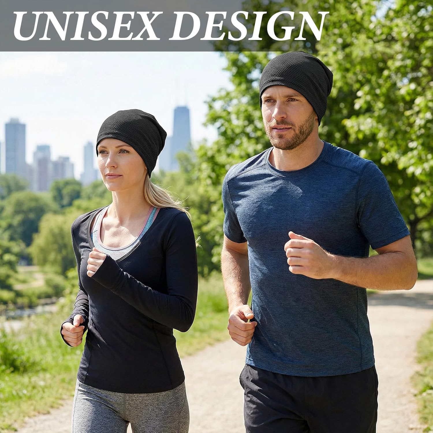 2 Pcs Skull Caps for Men Women Cooling Breathable Mesh Skull Cap Running Caps for Running Cycling Sport - Image 6