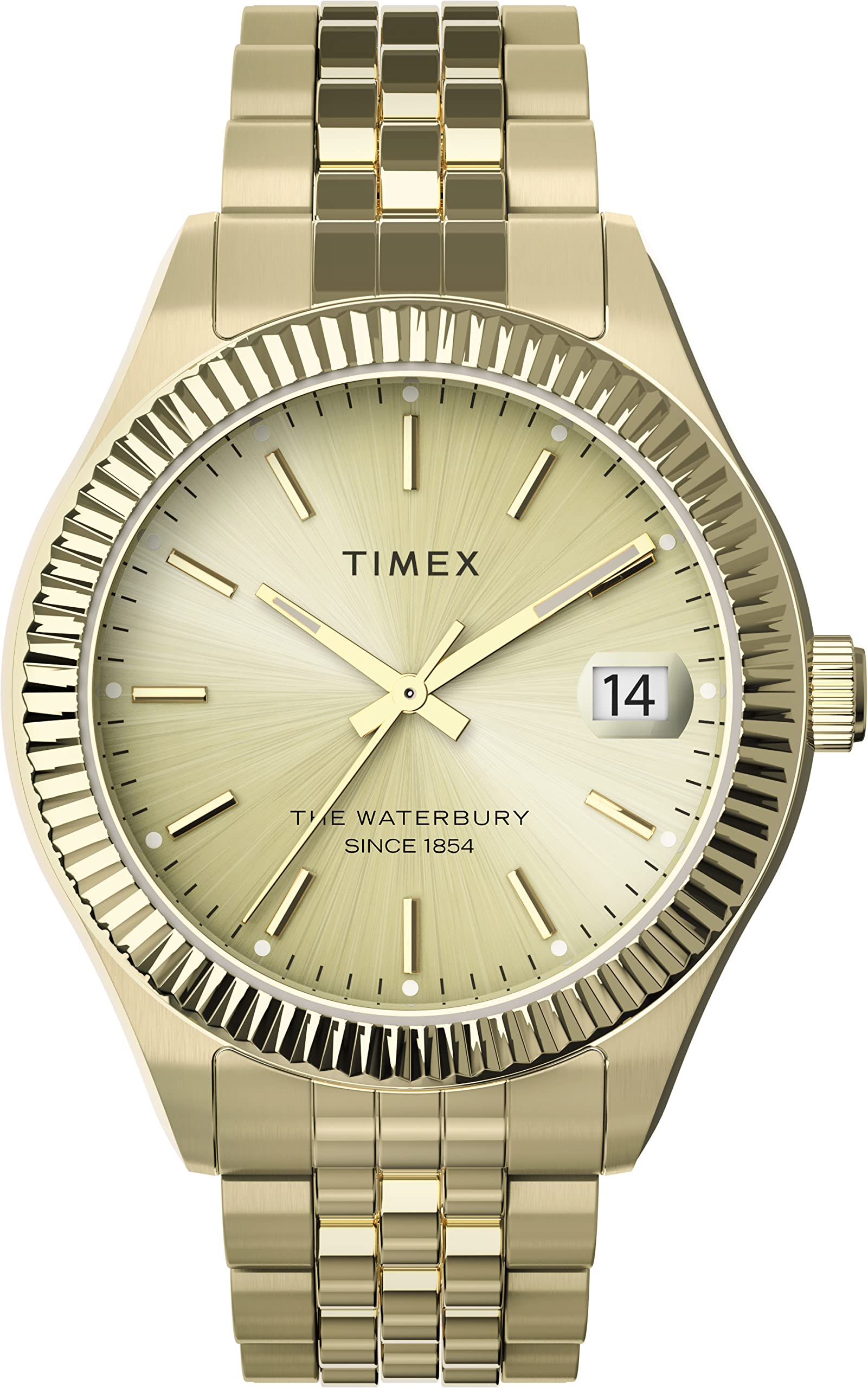 TIMEX Women Stainless Steel 3 Hands Analog Gold Dial Coloured Quartz Watch, Round Dial with 34 Mm Case Width - Tw2T86900Uj, Band Color-Gold (B0C1K7678Y) Amazon Price History, Amazon Price Tracker