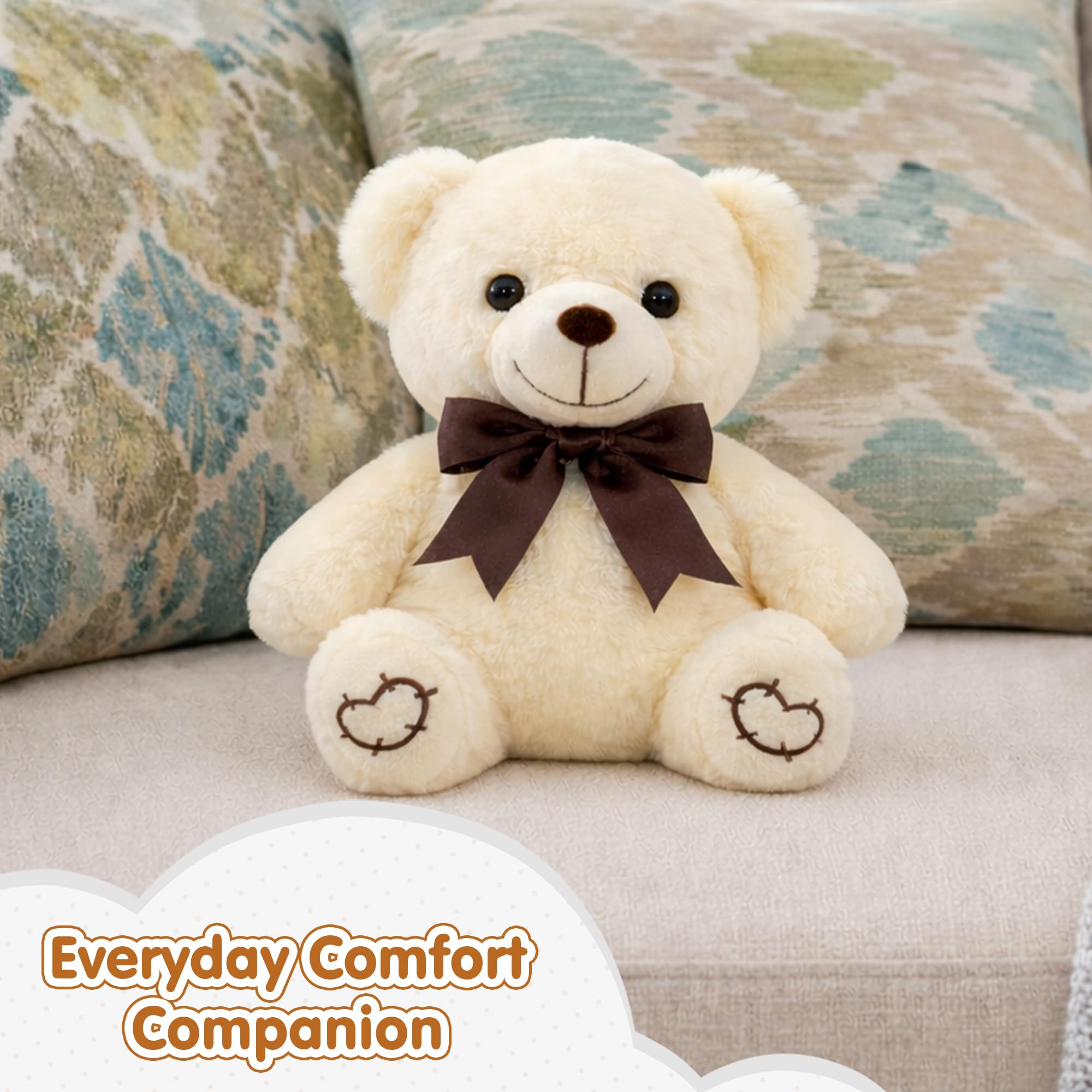 Kidology Cute Huggable Teddy Bear Soft Toy | Ultra-Soft Plush Stuffed Animal for Kids, Boys & Girls | Safe & Washable Teddy Bear | Birthday, Valentine & Baby Gift | Premium Soft Toy (Cream) 1